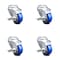 Service Caster 3 Inch Blue Polyurethane Wheel Swivel Bolt Hole Caster Set with Brake SCC SCC-BH20S314-PPUB-BLUE-TLB-4 - alternate 1